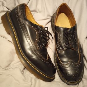 Dr. Martens Black Leather Wingtip 3989 Brogues Size 12